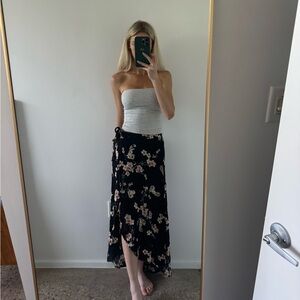 Floral print maxi skit
